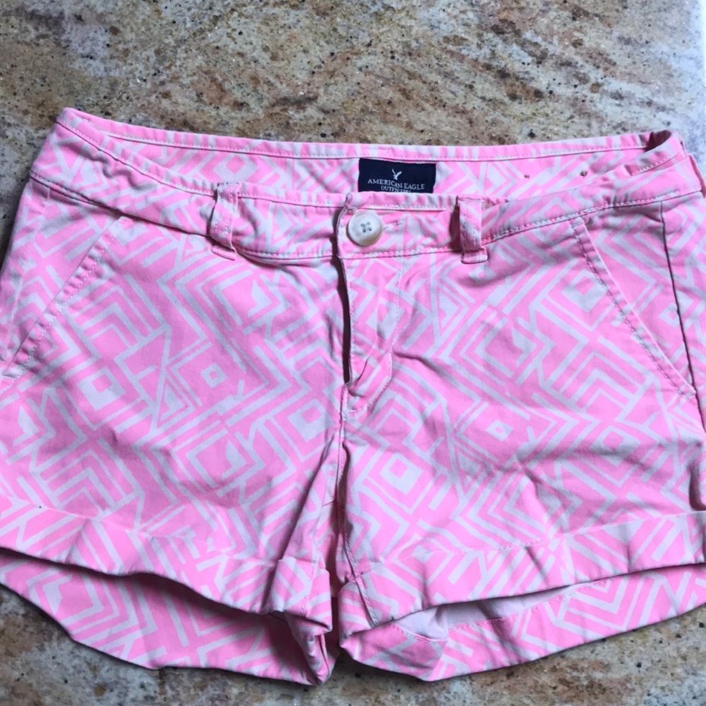 Neon print American eagle shorts
